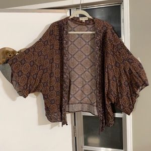 Kimono blouse size XXL brown and purple